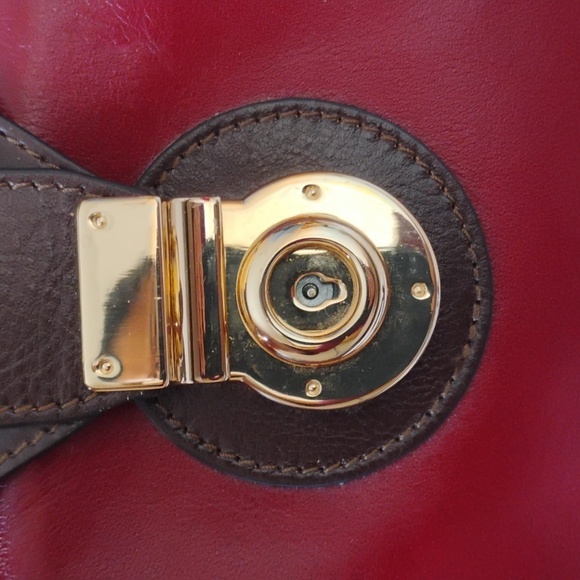 Red Ox Blood Color Leather Handbag - Picture 2 of 13